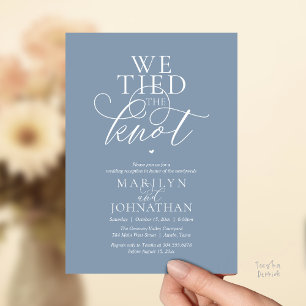 Invitation Nous avons noué le nœud, Réception de mariage mode