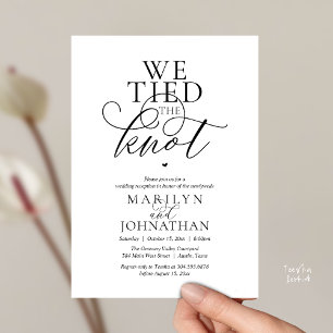 Invitation Nous avons noué le nœud, Réception de mariage mode