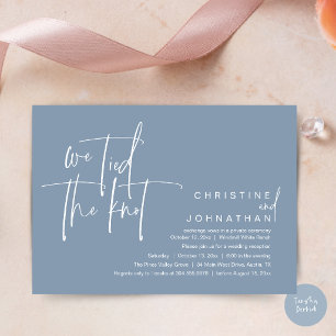 Invitation Nous avons noué le nœud, Réception de mariage mode