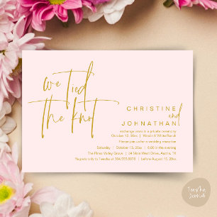 Invitation Nous avons noué le nœud, Réception de mariage mode