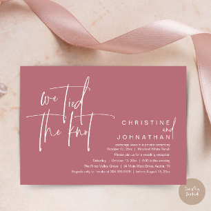 Invitation Nous avons noué le nœud, Réception de mariage mode