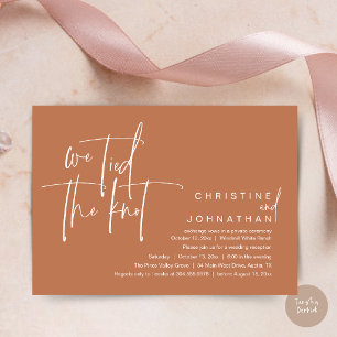 Invitation Nous avons noué le nœud, Réception de mariage mode
