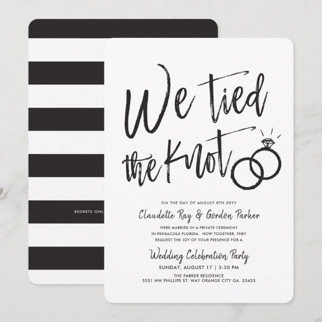 Invitation Nous avons noué le nœud | Scénario | Soirée de mar (Devant / Derrière)