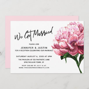 Invitation Nous Avons Une Typographie Mariée, Peine D'Aquarel