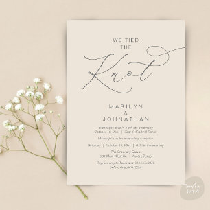 Invitation Nous avons uni nos destins, Réception de mariage i