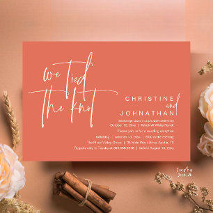 Invitation Nous avons uni nos destins, Réception de mariage m