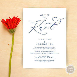 Invitation Nous avons uni nos vies, Réception de Noces après 