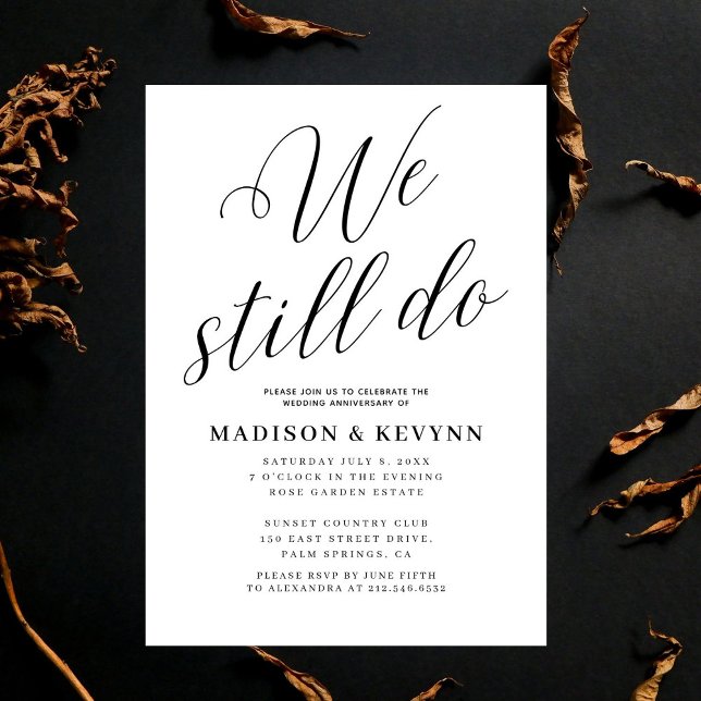 Invitation Nous continuons à faire de la typographie noir et  (Créateur téléchargé)