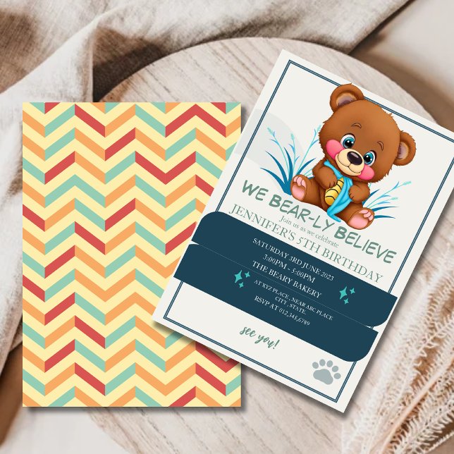 Invitation Nous croyons tôt - Teddy Bear 5e anniversaire (Créateur téléchargé)