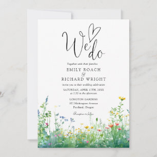 Invitation Nous faisons des fleurs sauvages à l'aquarelle Cod
