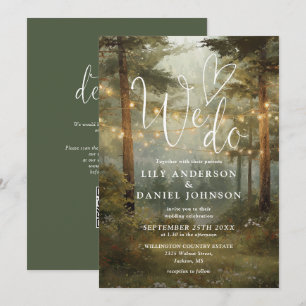Invitation Nous faisons des lumières de forêt en guirlande QR