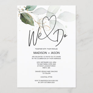 Invitation Nous faisons des Mariages simples et modernes Élég