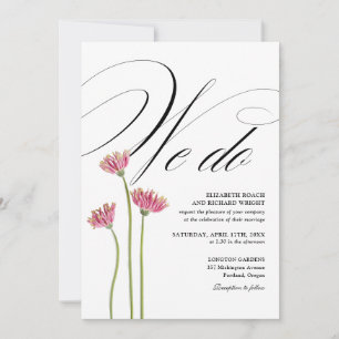 Invitation Nous faisons Élégant Fleurs Sauvages Code QR Maria