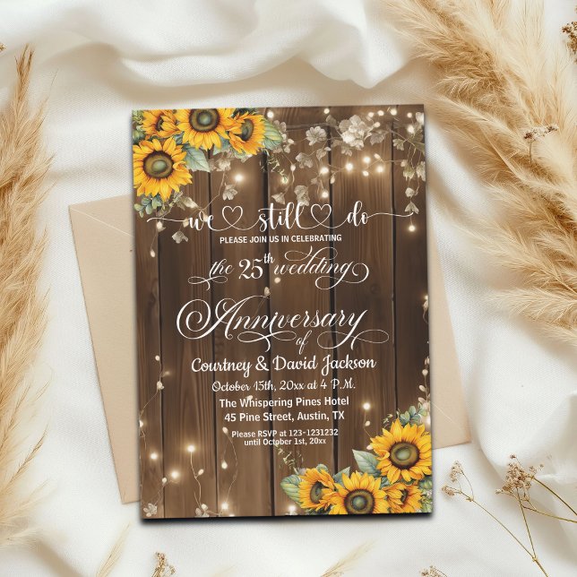 Invitation Nous Faisons Encore 25ème Anniversaire Mariage Lum (Créateur téléchargé)