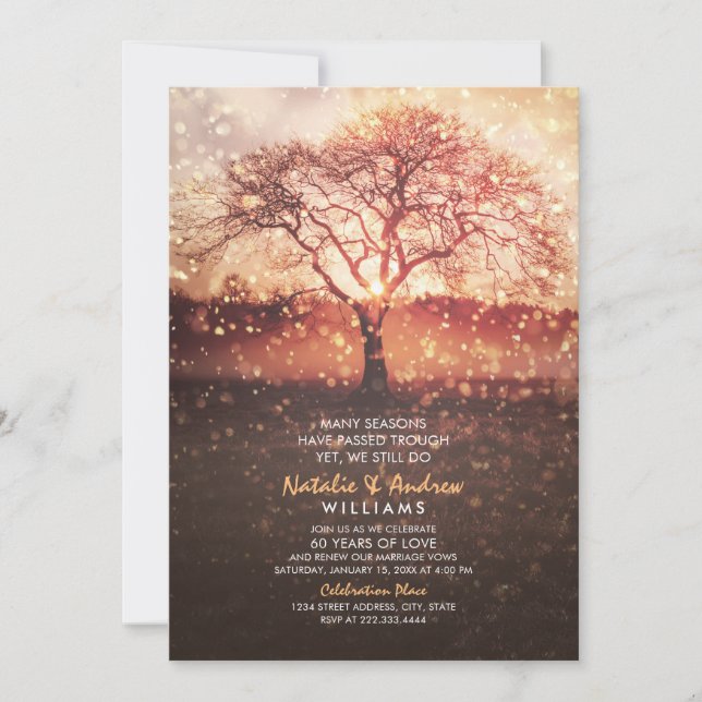 Invitation Nous Faisons Encore 60ème Anniversaire Mariage Amo (Devant)