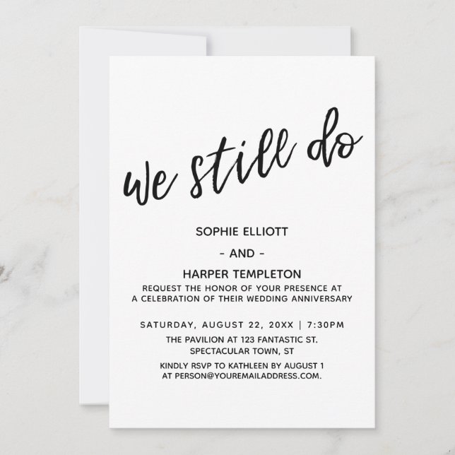 Invitation Nous faisons encore de la calligraphie moderne sim (Devant)