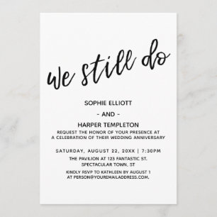 Invitation Nous Faisons Encore Simple Et Moderne L'Anniversai