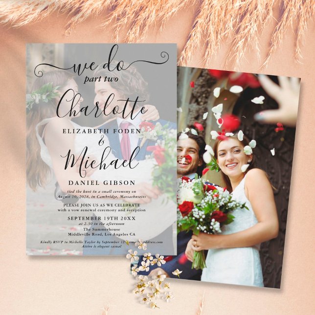 Invitation Nous faisons Partie Deux Mariage 2 Séquence Photo  (Créateur téléchargé)