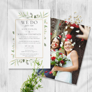Invitation Nous Faisons Partie Deux Mariage Photo Sequel Vert