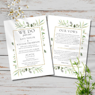 Invitation Nous Faisons Partie Deux Sequel Vows Mariage Vows