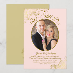 Invitation Nous Faisons Toujours Blush Rose & Gold Mariage Vo