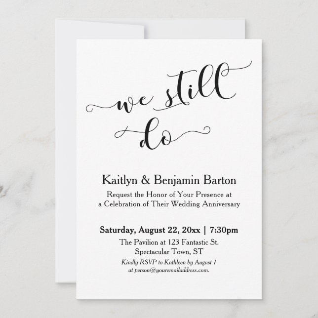 Invitation Nous faisons toujours de la calligraphie moderne,  (Devant)