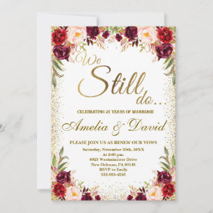 Invitation Nous Faisons toujours invitation, Vow Renouvelleme