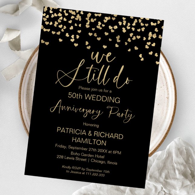 Invitation Nous Faisons Toujours L'Anniversaire Du Mariage D' (Créateur téléchargé)