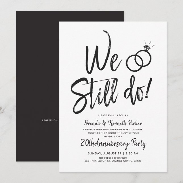 Invitation Nous faisons toujours l'anniversaire | Script de r (Devant / Derrière)