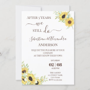Invitation Nous faisons toujours Renouveler les Vows Mariage 