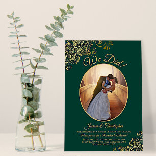 Invitation Nous l'avons fait ! Boucles d'or sur réception de 