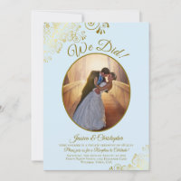 Nous l'avons fait ! Réception de mariage bleu poud