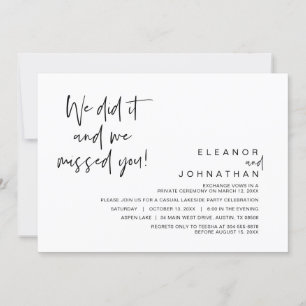 Invitation Nous l'avons fait, vous nous avez manqué, Fête de