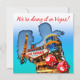 Invitation Nous le faisons à Vegas Mariage