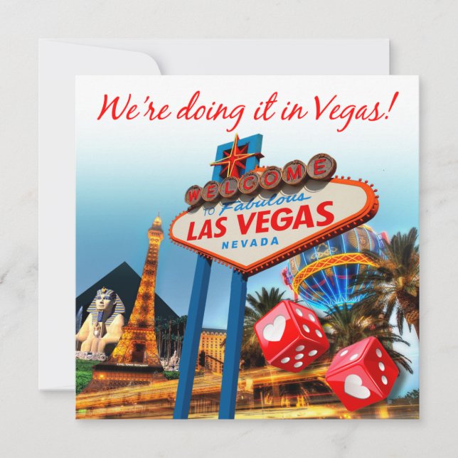 Invitation Nous le faisons dans le mariage de Vegas (Devant)