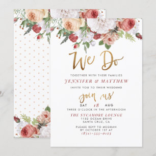 Invitation Nous le faisons Script de style et Mariage de Ros