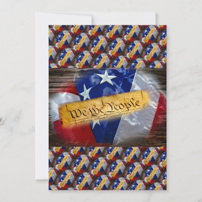 Invitation Nous Le Peuple Drapeau Américain (Devant)