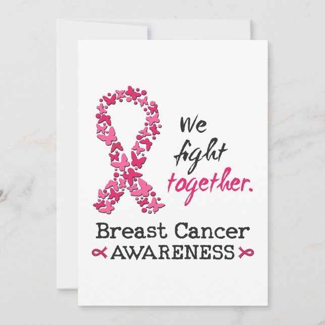 Invitation Nous luttons ensemble contre le cancer du sein (Devant)