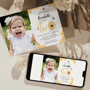 Invitation Nous ne pouvons pas Bee-lieve 2e anniversaire Ph