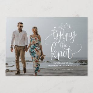Invitation Nous Nouons Le Nœud Enregistrer La Date De Mariage