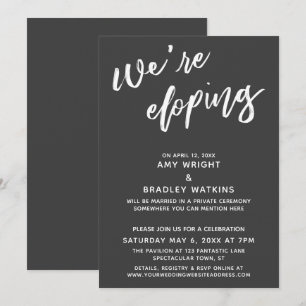 Invitation Nous nous enfuyons ensemble Simple Écriture manusc