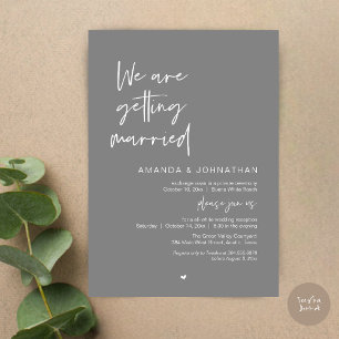 Invitation Nous nous marions, Célébration de mariage moderne