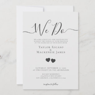 Invitation Nous Nous Marions Élégamment Mariage Personnalisé