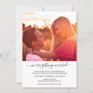 Invitation Nous Nous Marions Fiançailles Photo Personnalisé