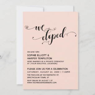 Invitation Nous nous sommes enfuis à la mairie Script avec cœ