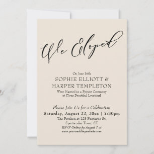 Invitation Nous nous sommes enfuis, Célébration simple et élé