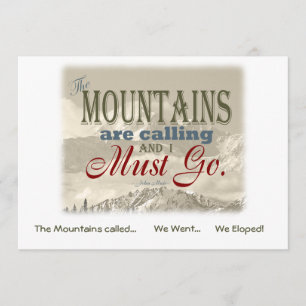 Invitation Nous nous sommes enfuis pour se marier en