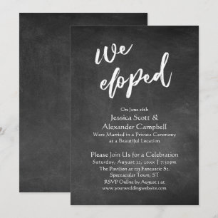 Invitation Nous nous sommes enfuis Typographie sur tableau no