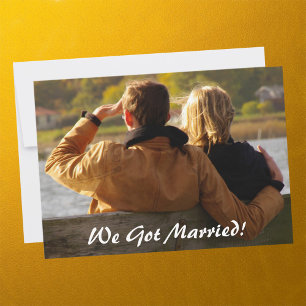 Invitation Nous Nous Sommes Mariés ! Photo personnalisée de l