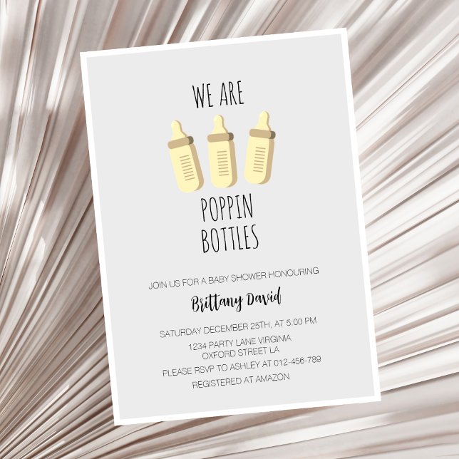 Invitation Nous Poulons Des Bouteilles Baby shower Nouvel An (Créateur téléchargé)